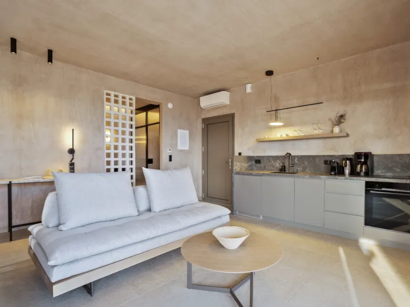 Supreme Suite living area with sea view